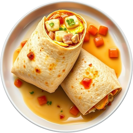 Breakfast Burrito with Ham dish
