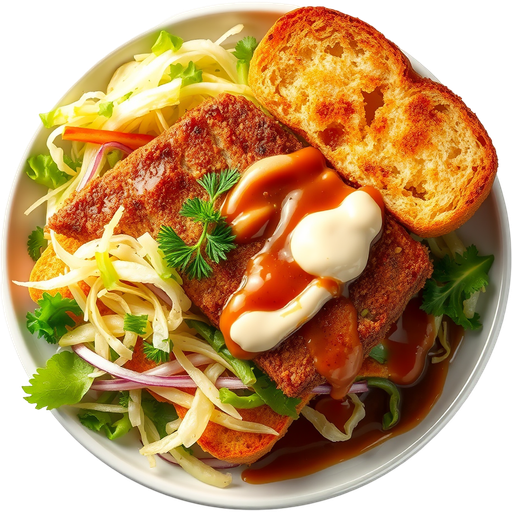Rosemary Pork Katsu Sando dish
