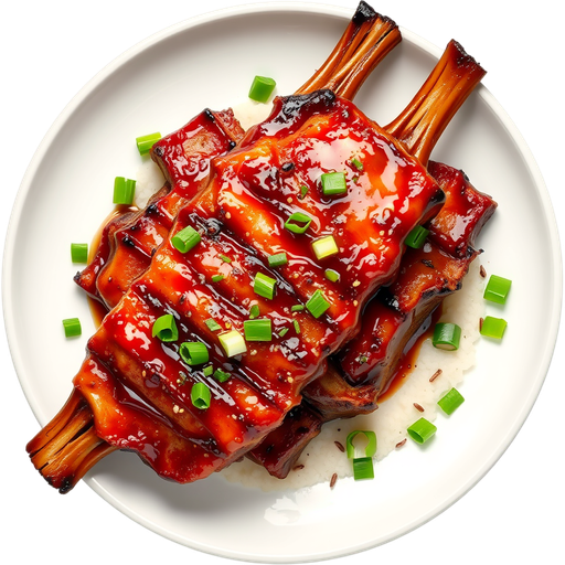 Pork Kalbi BBQ Pork Spare Ribs dish