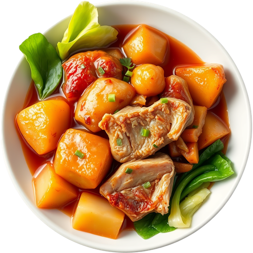 Kamja Tang Pork Neck Stew with Potatoes dish