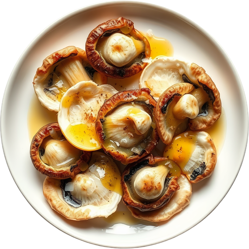 Oyster Mushroom with Truffle Oil dish