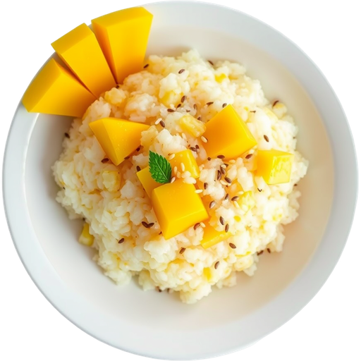 Sweet Rice with Mango dish