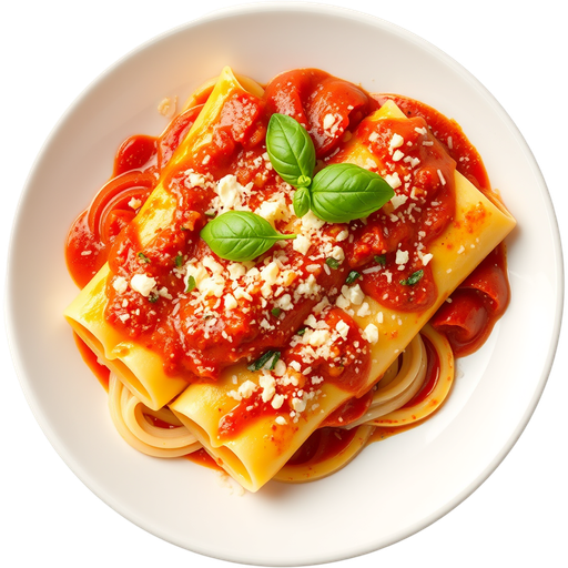 Cheese Manicotti dish