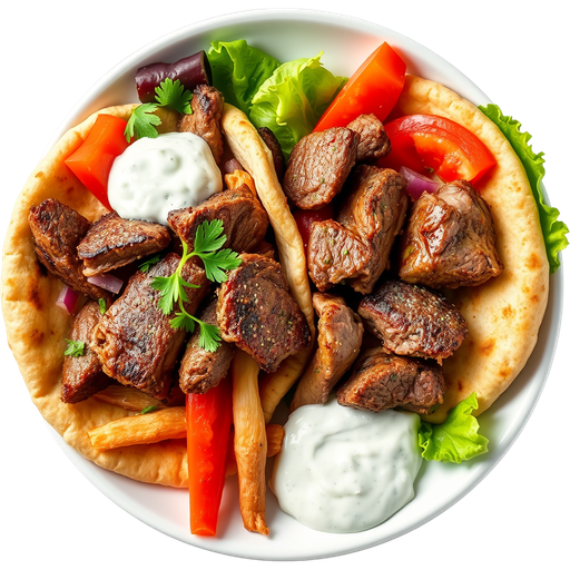 2 Protein Combo with Beef and Lamb Gyro Meat dish