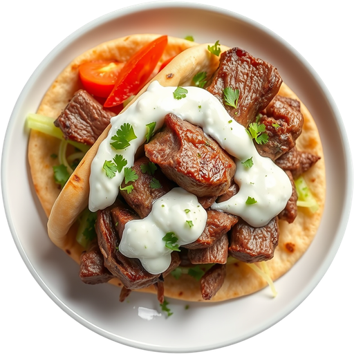 Mini Pita with Beef and Lamb dish