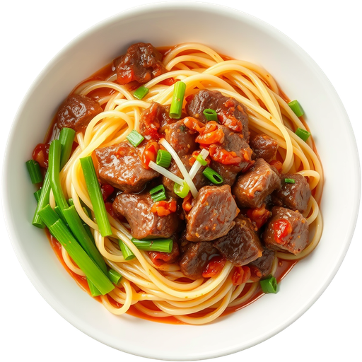 Yuk Dae Jang with Handmade Pasta dish