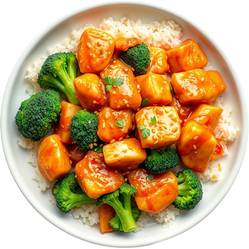 Vegan Orange Chicken dish