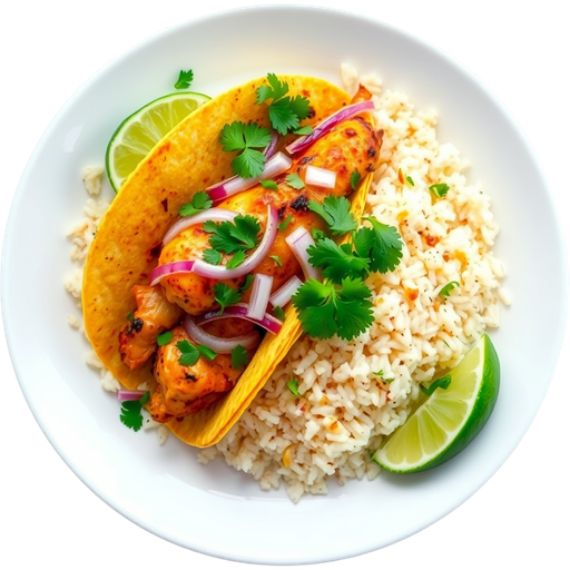 Chicken Taco with Rice dish