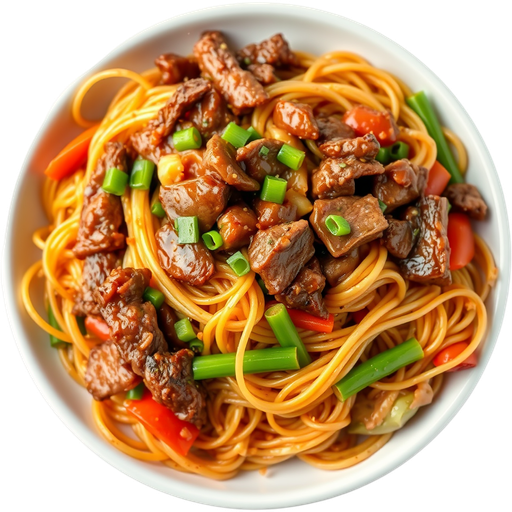 Beef Pan Fried Chow Mein dish