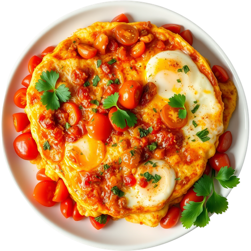 Spicy Tomato Armenian Style Omelette dish