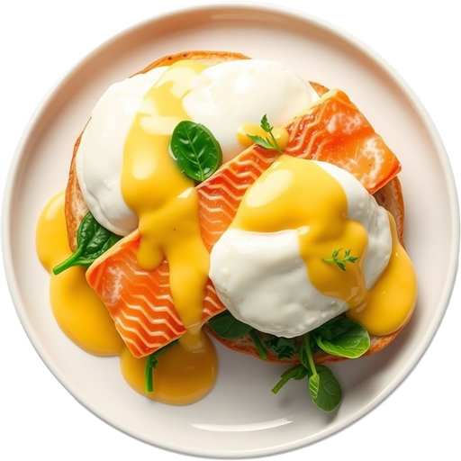 Salmon and Benedict dish