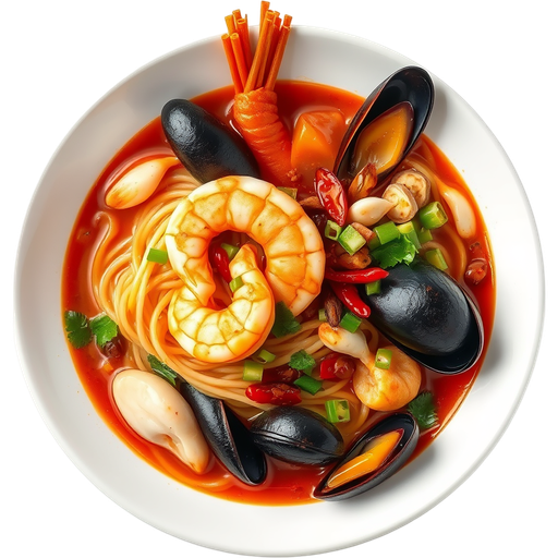 Spicy Seafood Noodle Soup dish