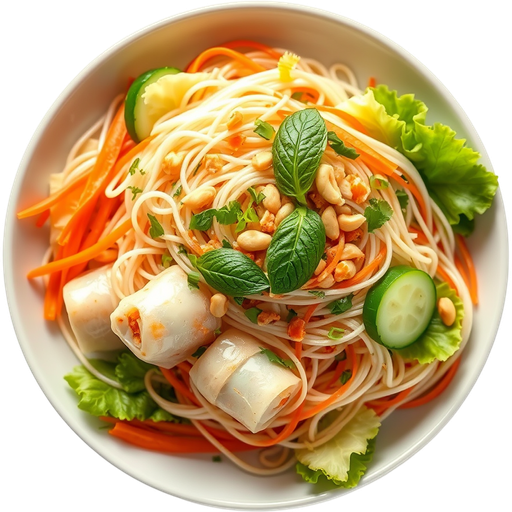 Imperial Rolls Bun Noodle Salad dish