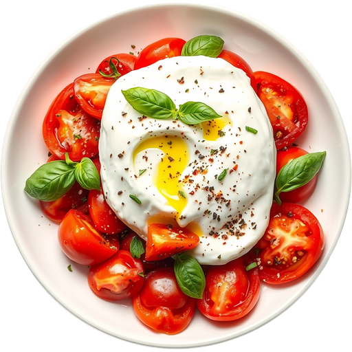 Burrata dish