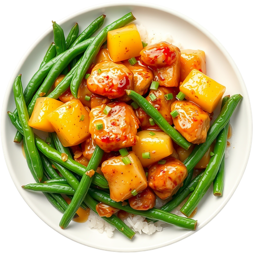 Pineapple Chicken with Green Beans dish
