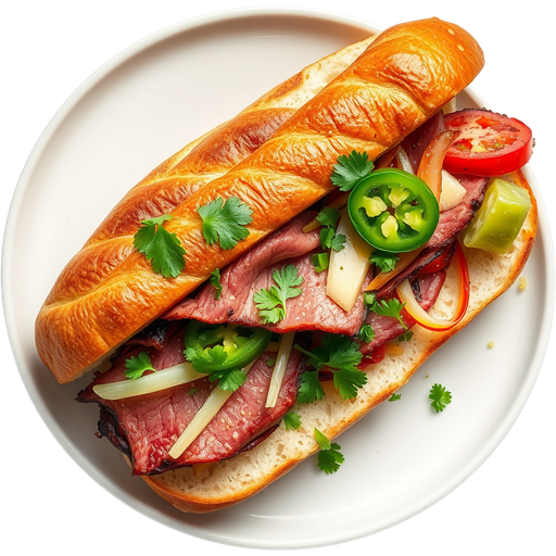 Pastrami Bahn Mi Sandwich dish