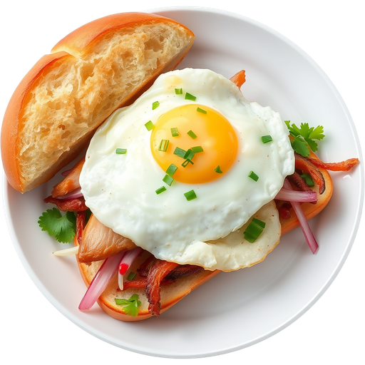 Heo Quay Bánh Mì with Egg dish