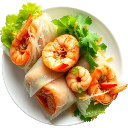 Pork and Shrimp Spring Roll dish