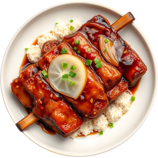 Marinated LA Galbi dish