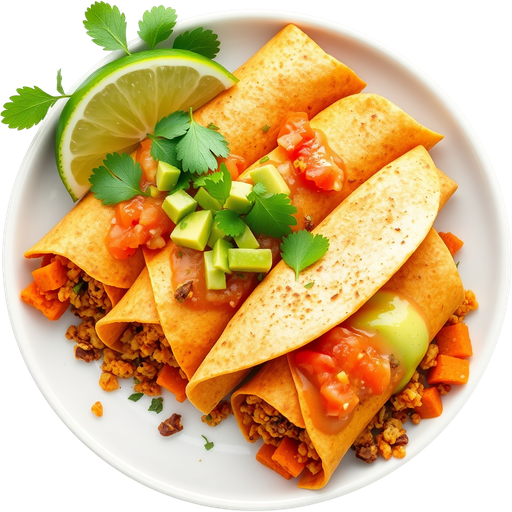Sweet Potato Quinoa Taquitos dish
