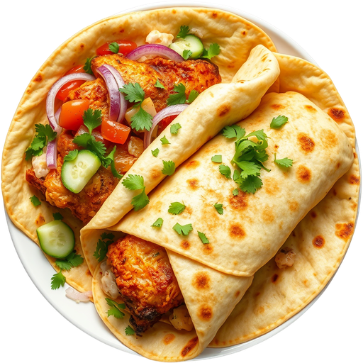 Chicken Boti Wrap dish