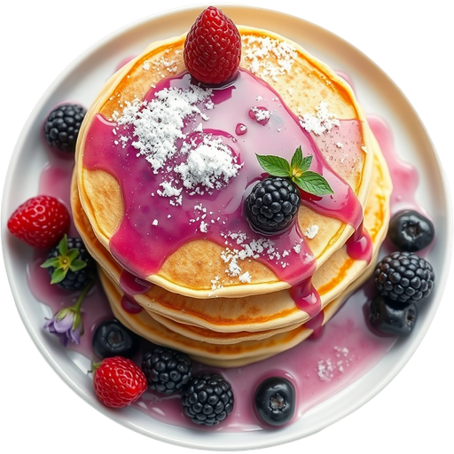 Queen Violet Pancakes dish