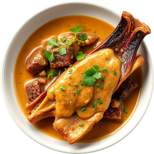 Bone Marrow With Peanut Sauce dish