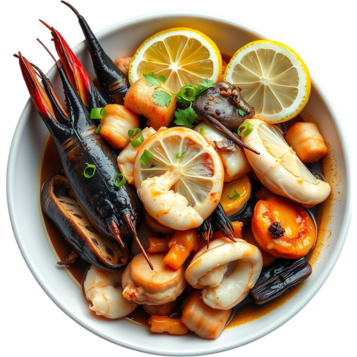 Seafood Coal BBQ dish