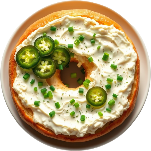 Jalapeño Cream Cheese Bagel dish