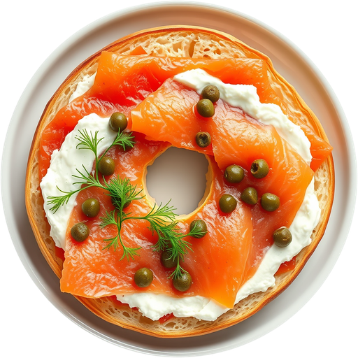 Classic Lox Bagel dish