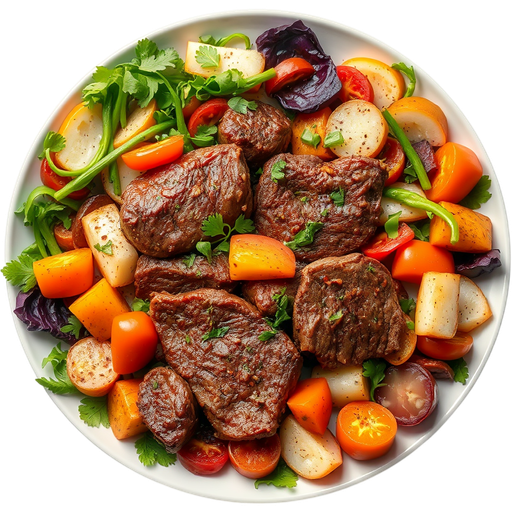 Beef and Veggie Platter dish