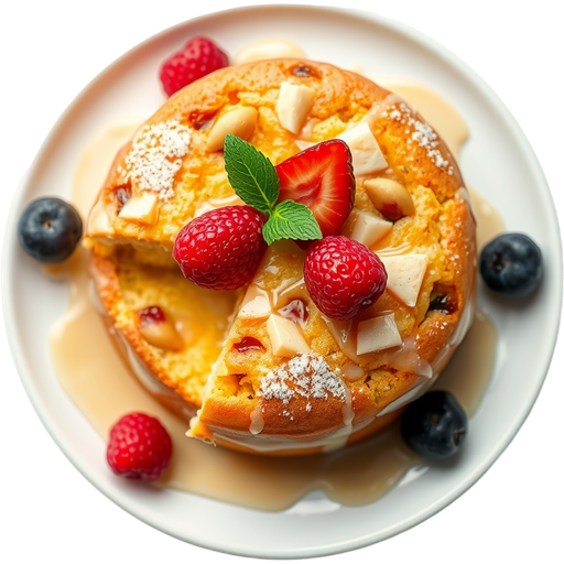 Warm Butter Cake with Fruit dish