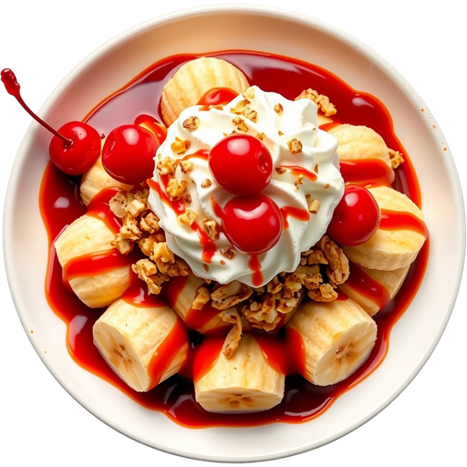 Spicy Banana Split dish