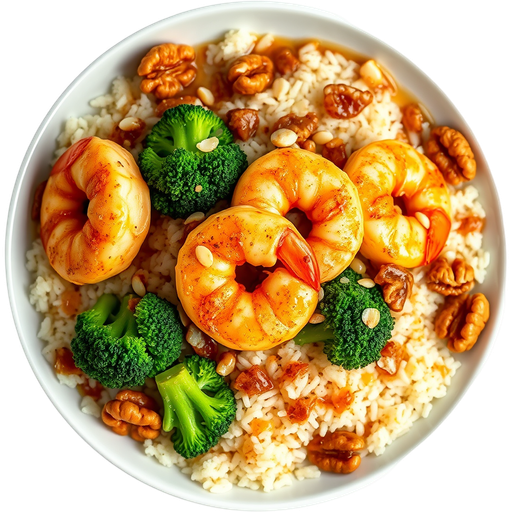 Honey Almond Shrimp dish