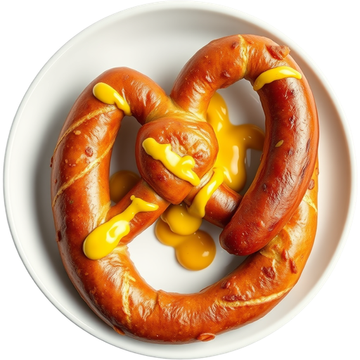 Bavarian Pretzel and Sausage dish