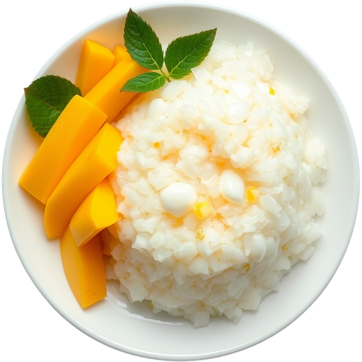 Sweet Sticky Rice with Coconut Milk dish