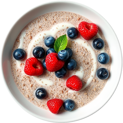 Cold Chia Pudding dish