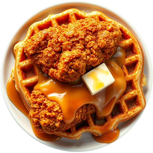 Fried Chicken Waffle Sandwich dish