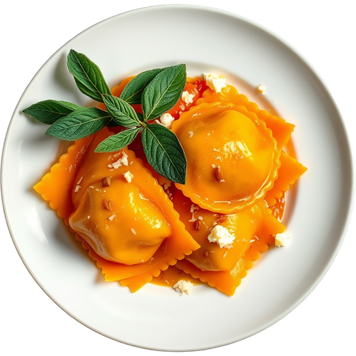 Butternut Squash Ravioli dish