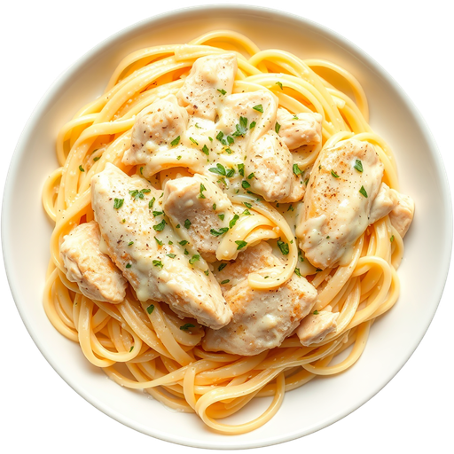 Fettuccini Alfredo with Chicken dish