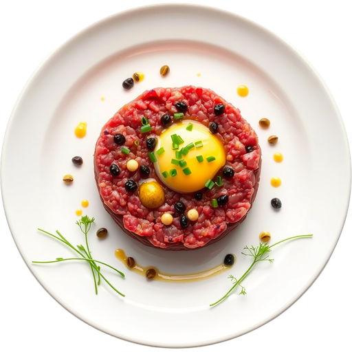 Napoléon Tartare with Caviar dish