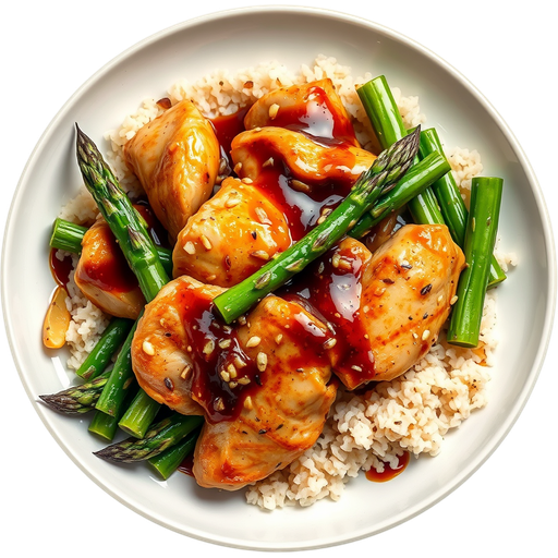 Chicken Teriyaki with Asparagus dish