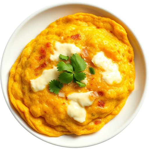 Queso con Loroco Pupusa dish