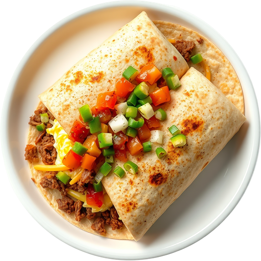 Machaca Breakfast Burrito dish