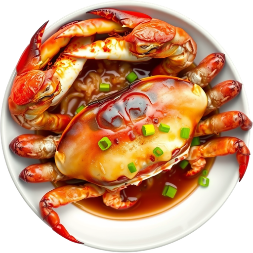 Raw Marinated Crab dish