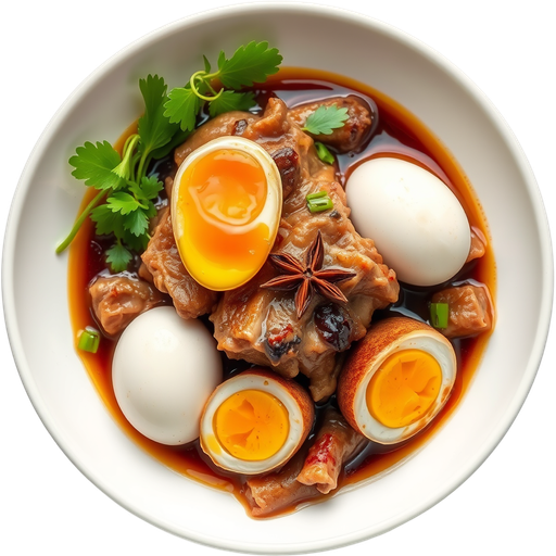 Braised Pork with Quail Egg dish
