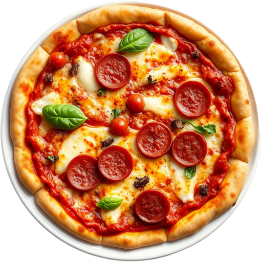 Sausage and Pepperoni Pizza dish