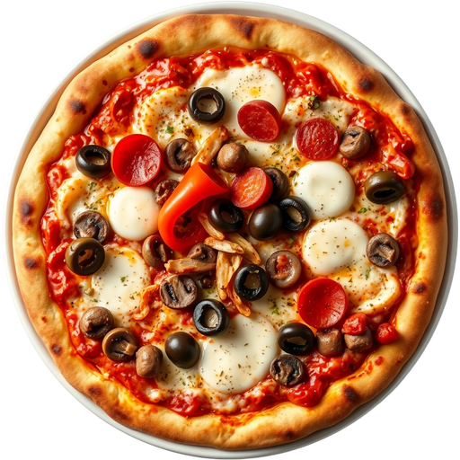 Broadway Combo Pizza dish