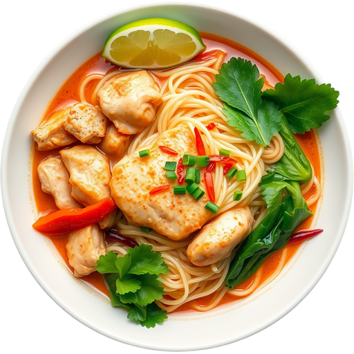 Khao Soi with Chicken dish