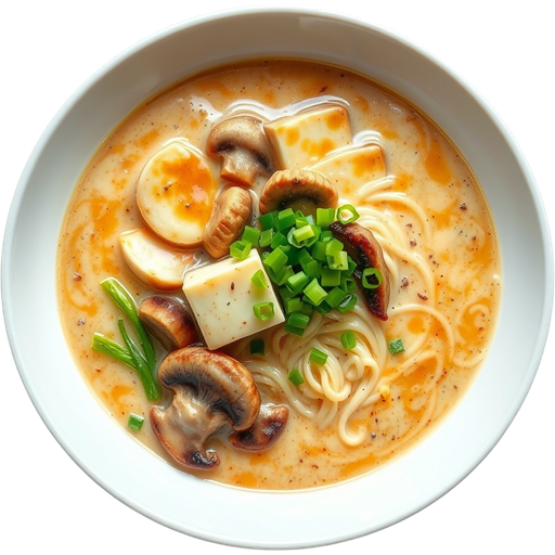 Creamy Vegan Tonikotsu dish